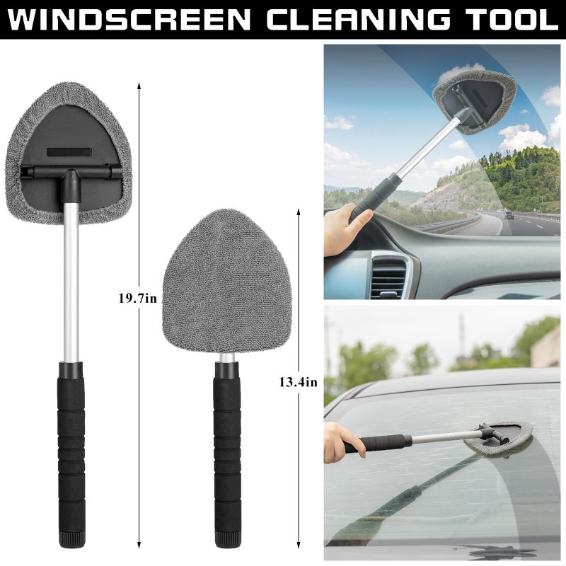 AUTODECO 40Pcs Car Wash Detailing Kit Cleaning Kits with Foam Gun Sprayer Vacuum with Long Cord Drill Brush Large Wash Mitt Towels Complete Interior Exterior Car Washing Supply Set Black - Image 4